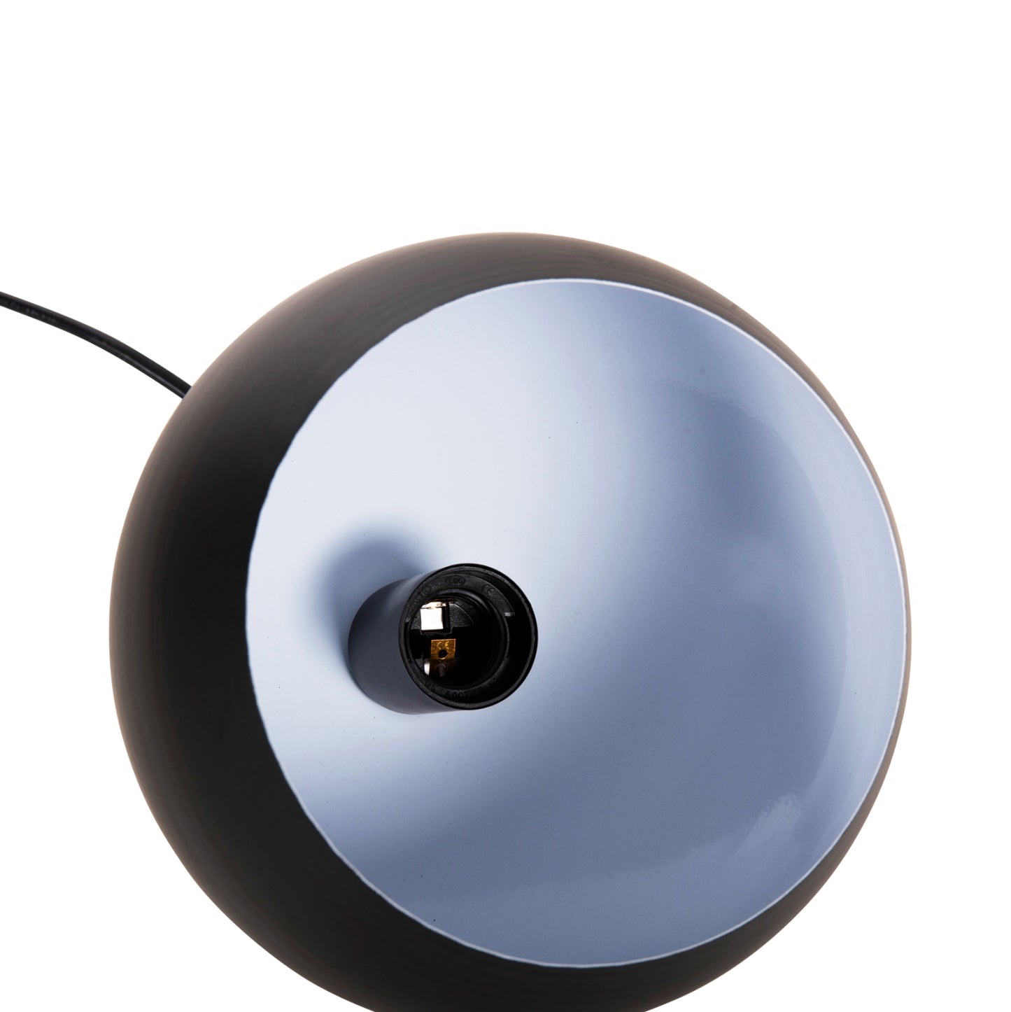 CEILING PENDANT LIGHT BLACK METAL SHADE 19x19x115