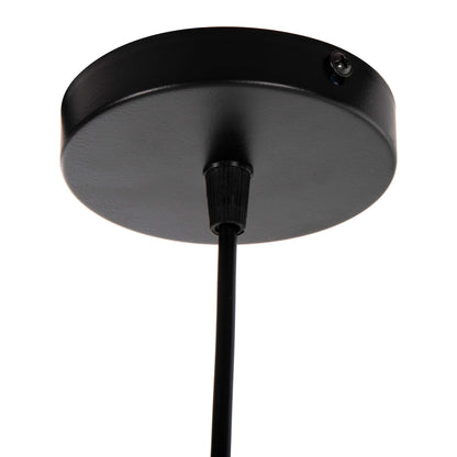 CEILING PENDANT LIGHT BLACK METAL SHADE 19x19x115
