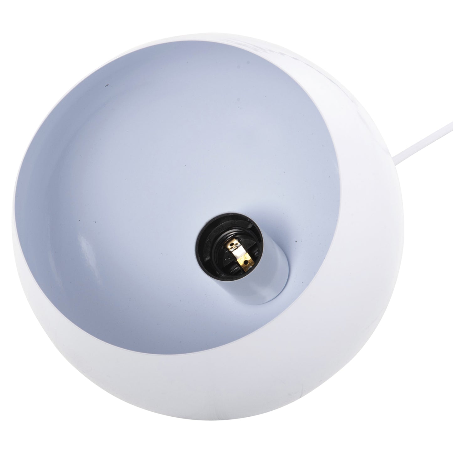 CEILING HANGING LAMP WHITE METAL BELL 19x19x115