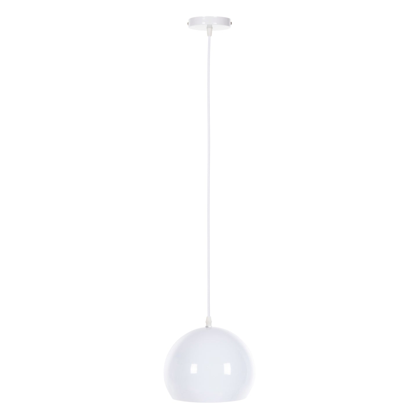 CEILING HANGING LAMP WHITE METAL BELL 19x19x115