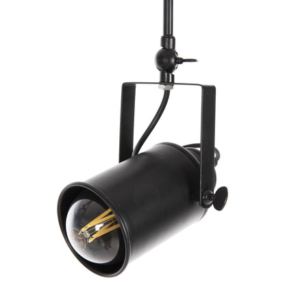 CEILING PENDANT LIGHT 3-LIGHT BLACK METAL SPOTLIGHTS 70.5x14x50