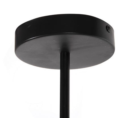 PENDANT CEILING LIGHT 6-BULB BLACK METAL 75x75x75