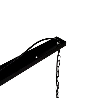 CEILING PENDANT LIGHT 6-LIGHT BLACK METAL FRAME 77.5x25x101
