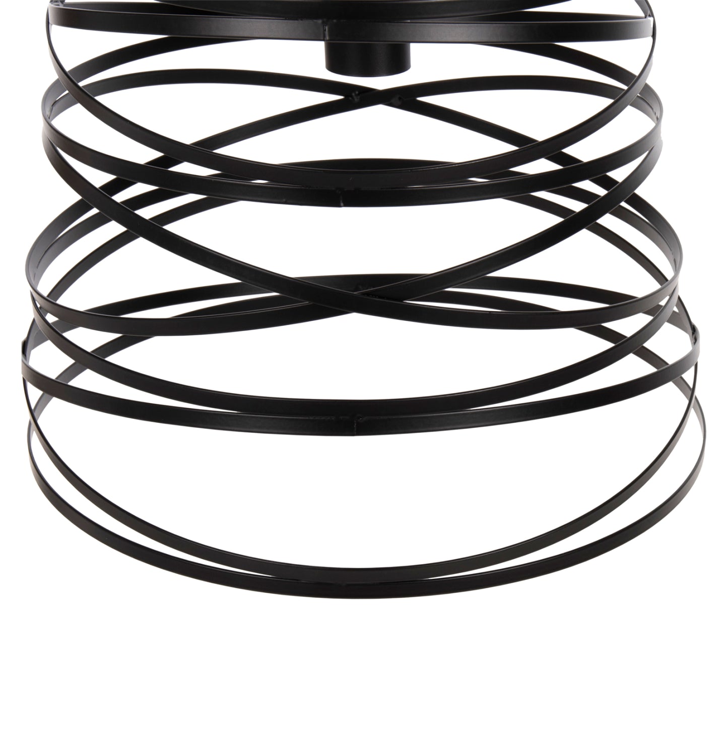 CEILING HANGING LAMP BLACK METAL SHADE 22-33x130
