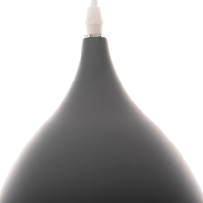 GREY METAL 3-LIGHT PENDANT CEILING LAMP D33x115