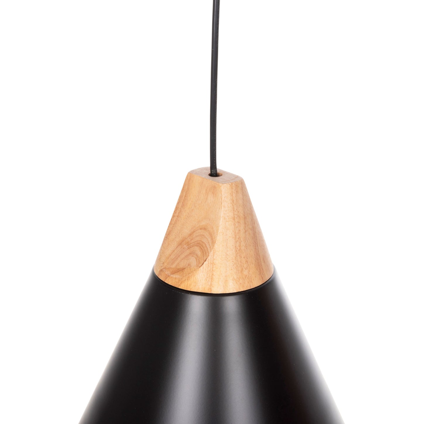 CEILING PENDANT LAMP BLACK METAL SHADE D25x125