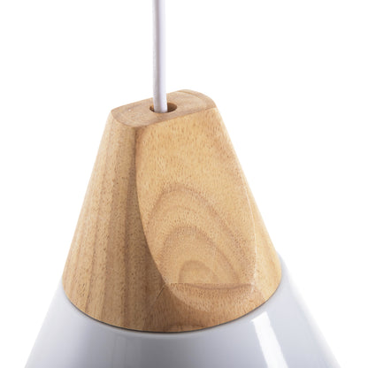PENDANT CEILING LIGHT WHITE METAL SHADE 24,5x24,5x113