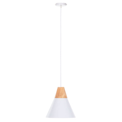 PENDANT CEILING LIGHT WHITE METAL SHADE 24,5x24,5x113