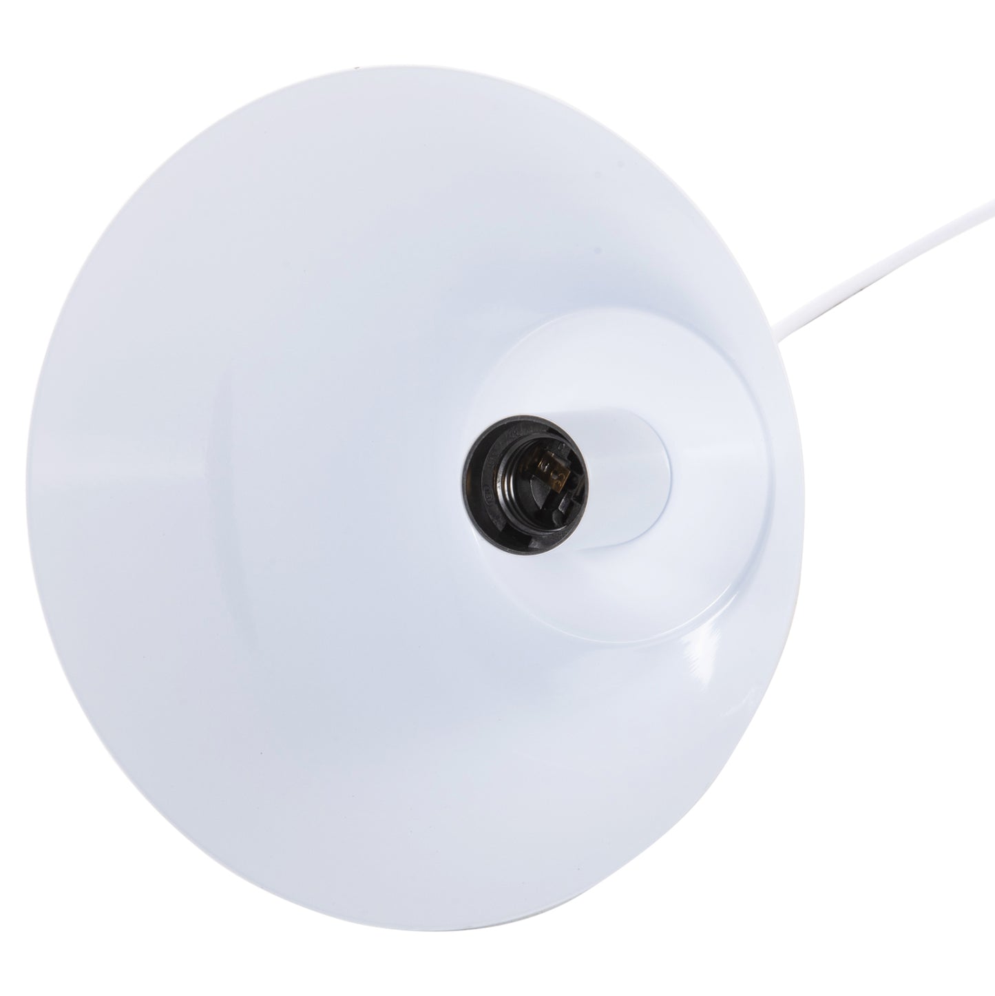 CEILING PENDANT LAMP WHITE METAL SHADE WOOD Φ22x115