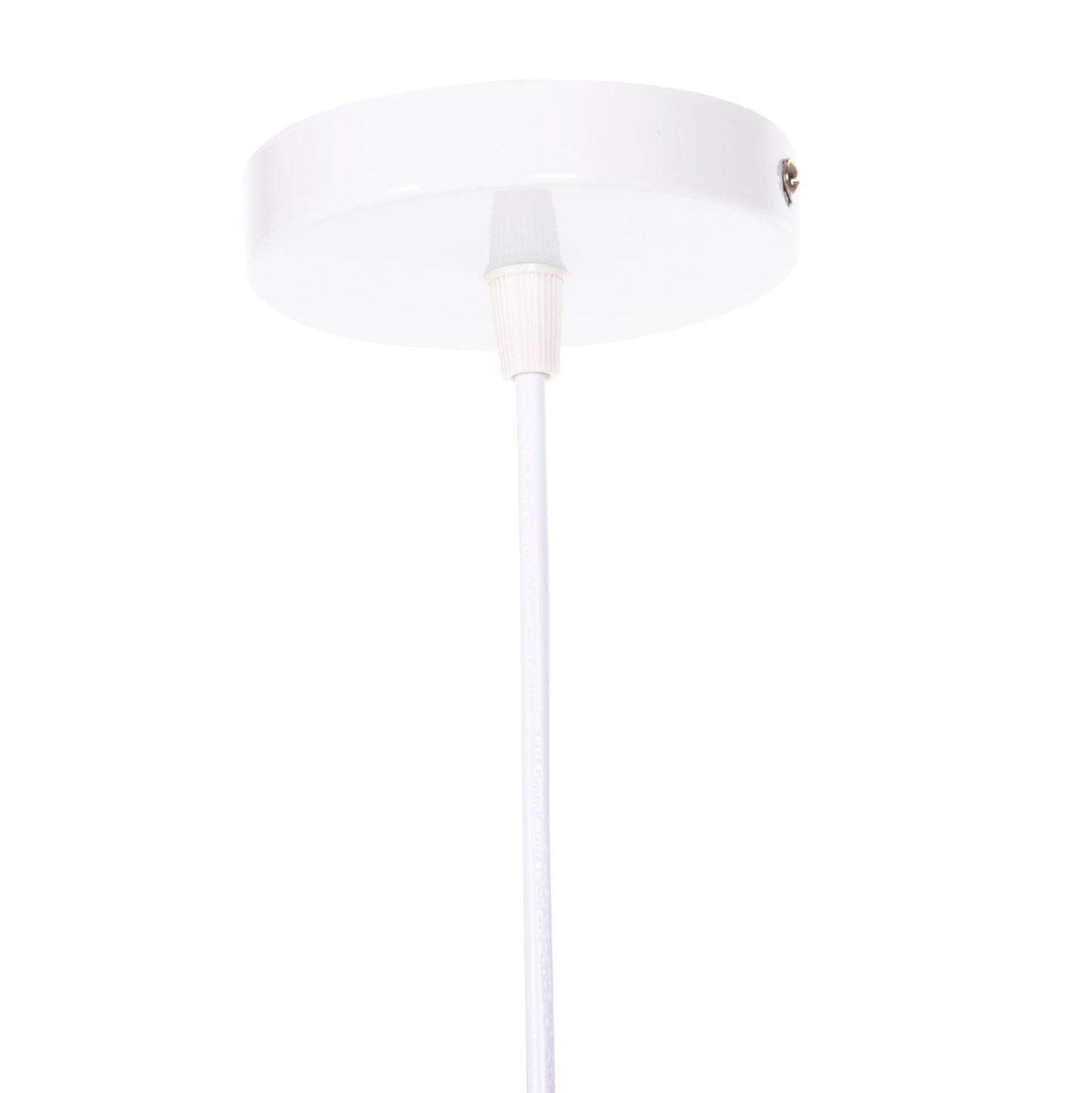 CEILING PENDANT LAMP WHITE METAL SHADE WOOD Φ22x115