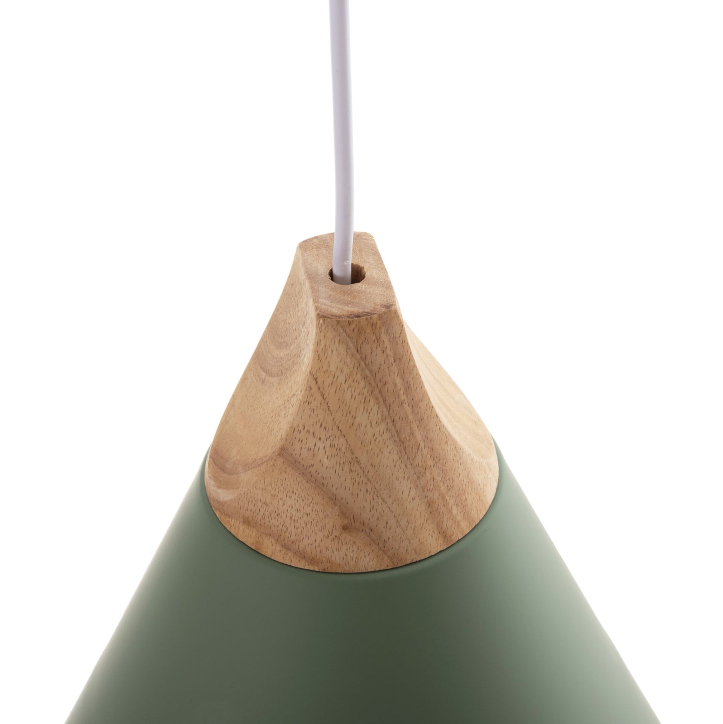 CEILING PENDANT LIGHT GREEN METAL SHADE D21.5x115