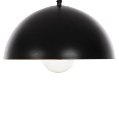 CEILING PENDANT LAMP BLACK GOLD ALUMINUM SHADE D29x113