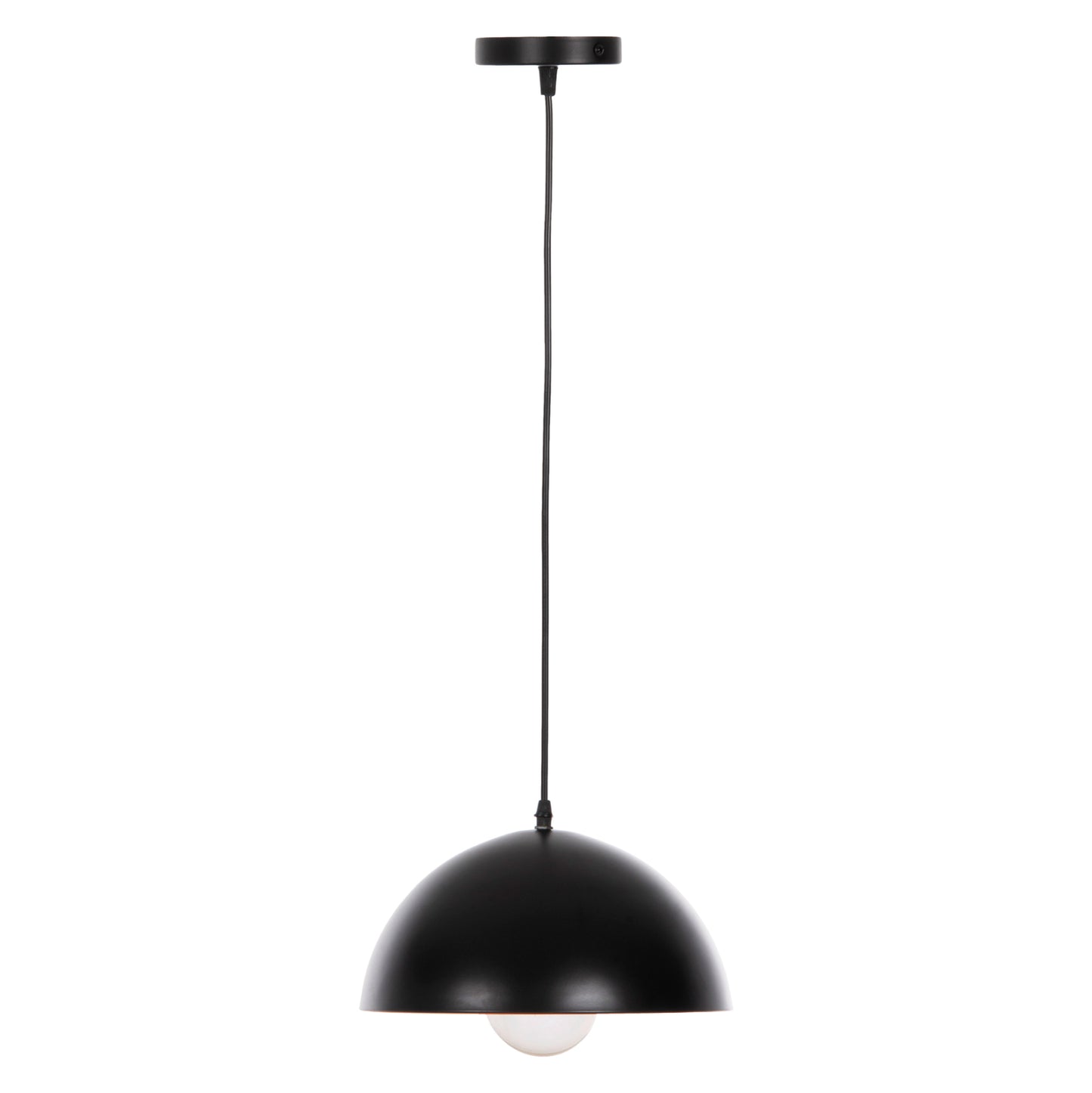CEILING PENDANT LAMP BLACK GOLD ALUMINUM SHADE D29x113