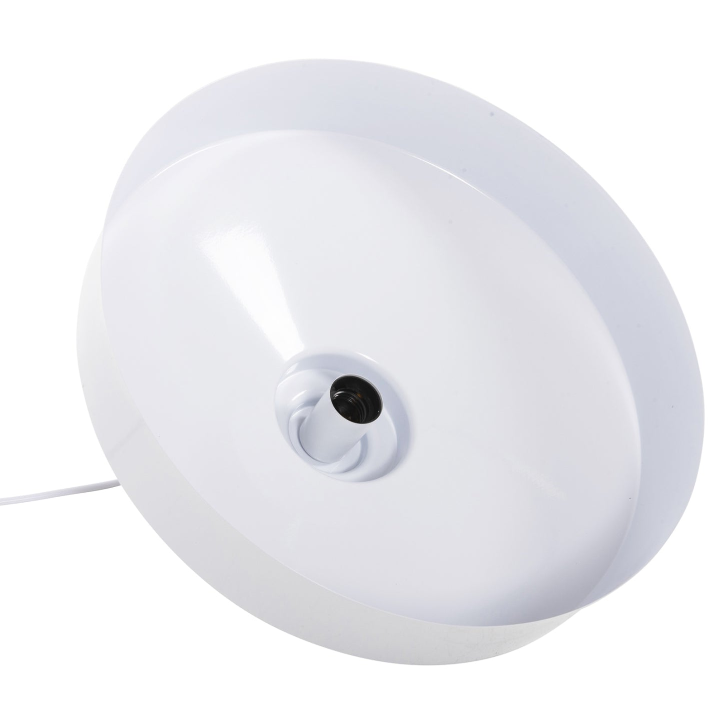 CEILING PENDANT LIGHT WHITE METAL SHADE D40x116