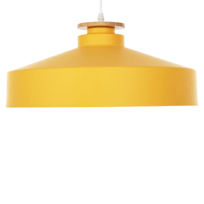 CEILING PENDANT LIGHT YELLOW METAL SHADE Ø40x116