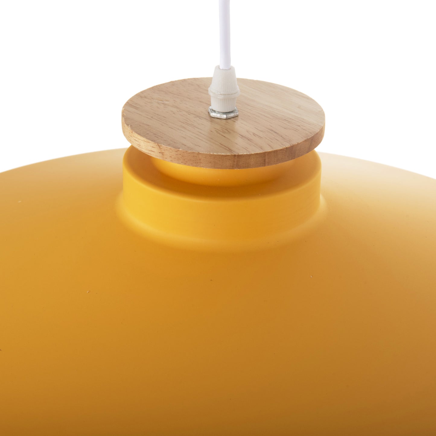 CEILING PENDANT LIGHT YELLOW METAL SHADE Ø40x116