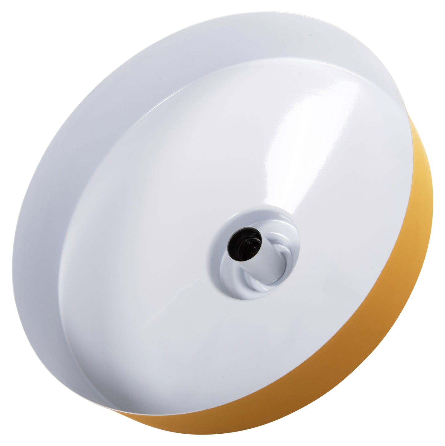CEILING PENDANT LIGHT YELLOW METAL SHADE Ø40x116