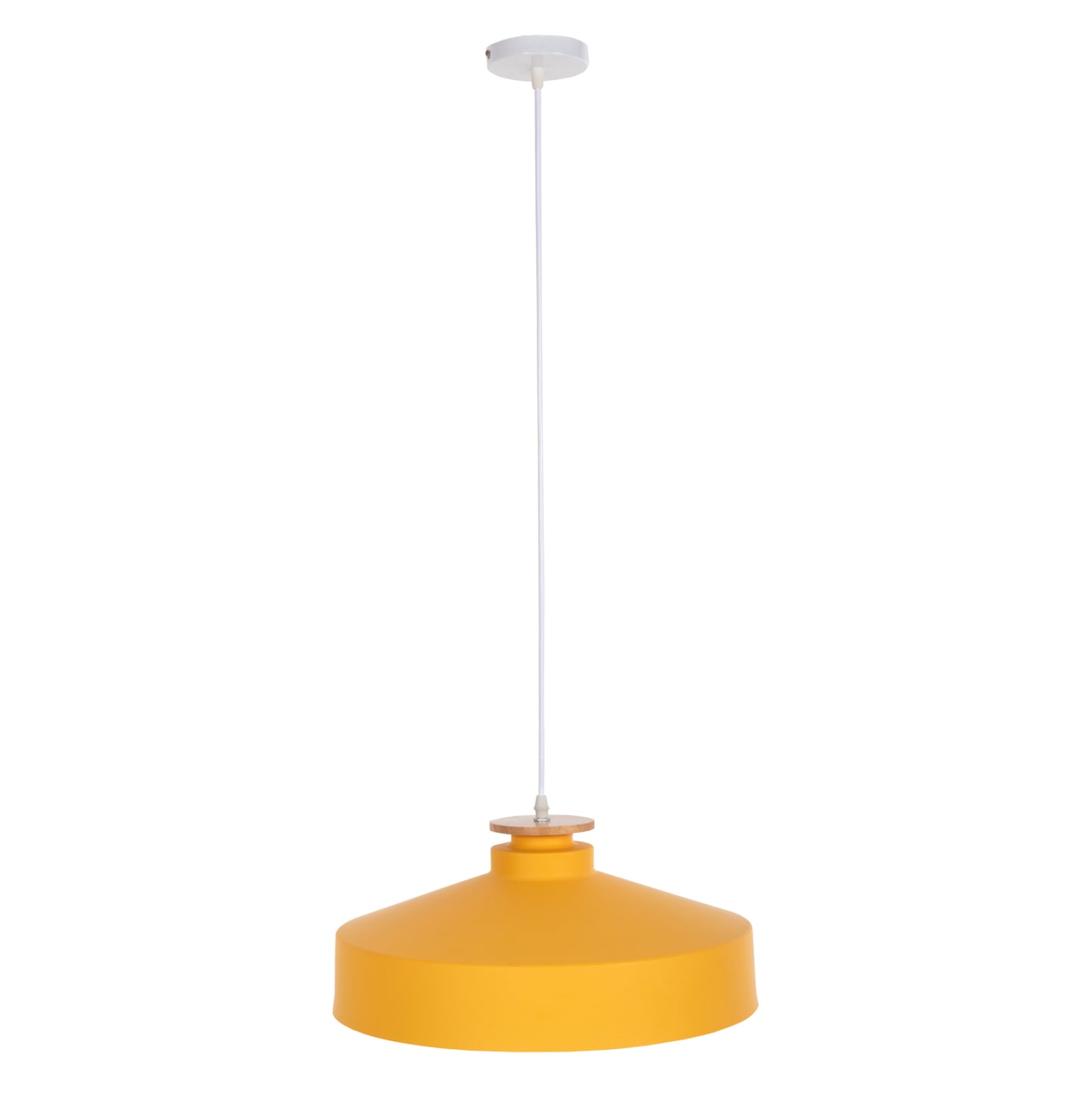 CEILING PENDANT LIGHT YELLOW METAL SHADE Ø40x116