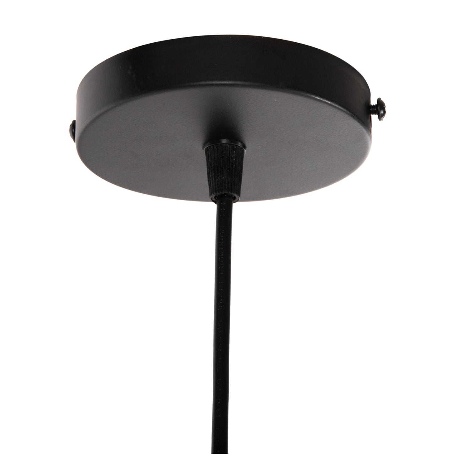CEILING PENDANT LAMP METAL SPHERE BLACK ORANGE D20x118