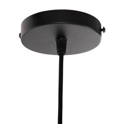 CEILING PENDANT LAMP METAL SPHERE BLACK ORANGE D20x118