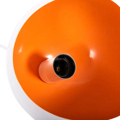 CEILING HANGING LAMP METAL SPHERE WHITE ORANGE Ø20x118