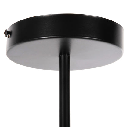 CEILING PENDANT LIGHT BLACK METAL WHITE GLASS D90x97.5