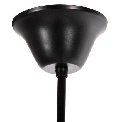 CEILING PENDANT LIGHT 6-LIGHT ROPE AND BLACK METAL 74x74x123