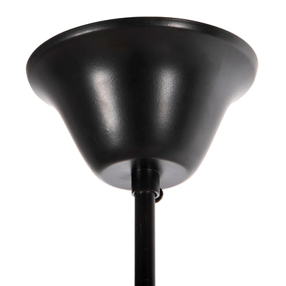 CEILING LIGHT PENDANT 8-LIGHT ROPE AND BLACK METAL 84x84x121