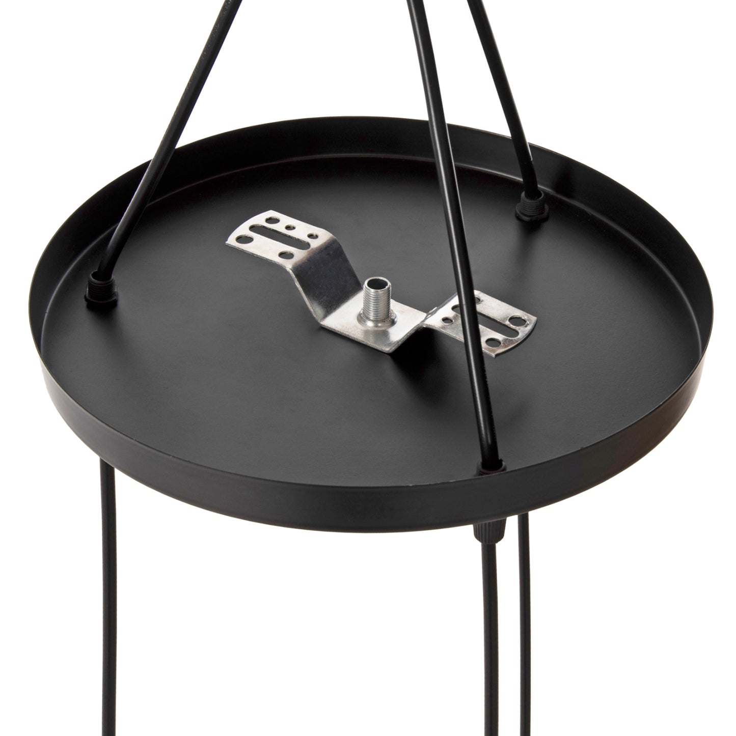 CEILING PENDANT LIGHT 3 BLACK METAL PYRAMID SHADES Φ23x124