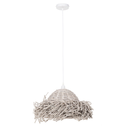 ΦΩΤΙΣΤΙΚΟ ΟΡΟΦΗΣ ΚΡΕΜΑΣΤΟ SEAGRASS ΣΕ WHITEWASH ΧΡΩΜΑ Φ50x25-135