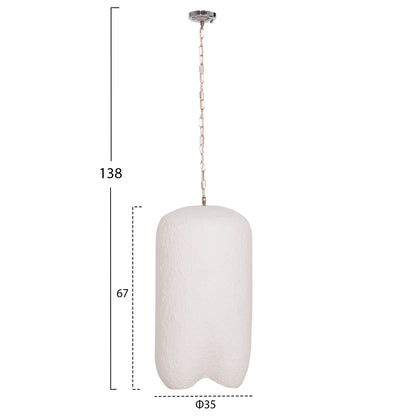 ΦΩΤΙΣΤΙΚΟ ΟΡΟΦΗΣ ΚΡΕΜΑΣΤΟ LOGKY FIBER CEMENT ΛΕΥΚΟ 35x35x67