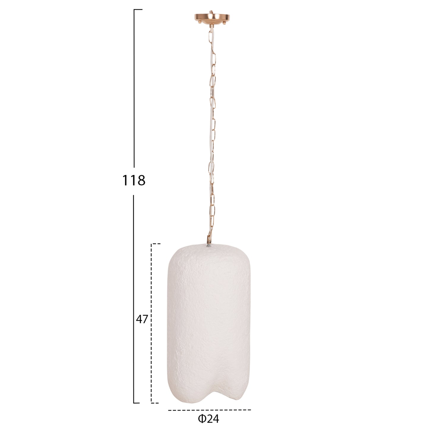 ΦΩΤΙΣΤΙΚΟ ΟΡΟΦΗΣ ΚΡΕΜΑΣΤΟ LOGKY FIBER CEMENT ΛΕΥΚΟ Φ24x47