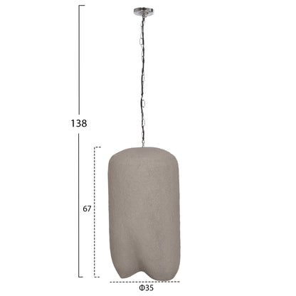 ΦΩΤΙΣΤΙΚΟ ΟΡΟΦΗΣ ΚΡΕΜΑΣΤΟ LOGKY FIBER CEMENT ΓΚΡΙ 35x35x67