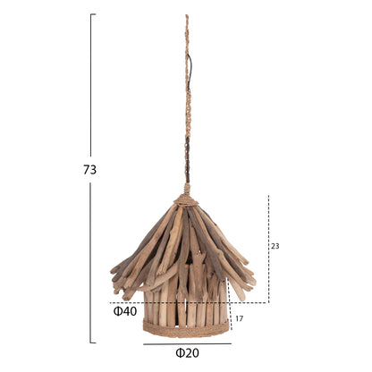 ΦΩΤΙΣΤΙΚΟ ΟΡΟΦΗΣ ΚΡΕΜΑΣΤΟ TREIT DRIFTWOOD ΣΕ ΦΥΣΙΚΟ Φ40x73
