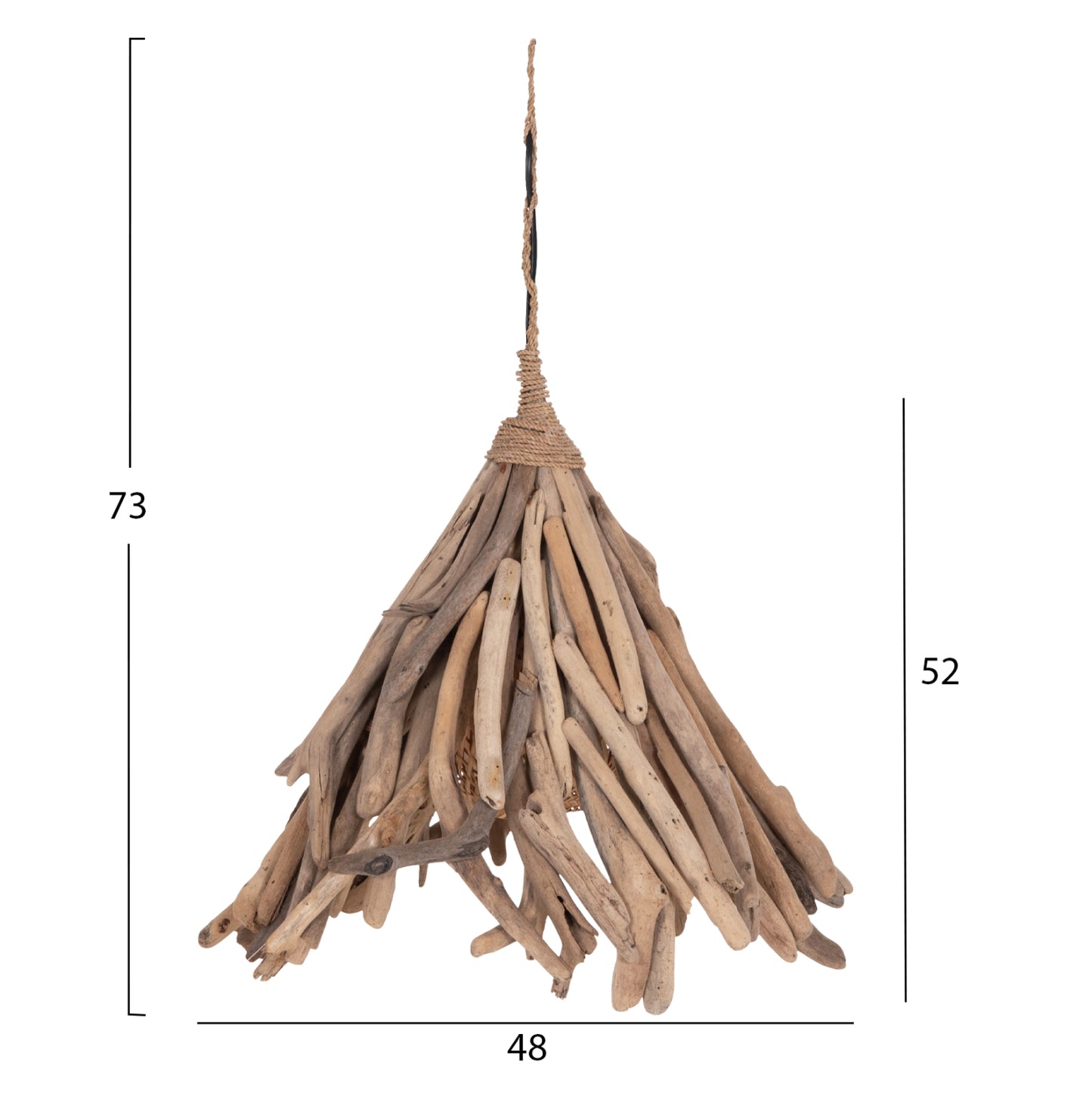 ΦΩΤΙΣΤΙΚΟ ΟΡΟΦΗΣ ΚΡΕΜΑΣΤΟ TREIT DRIFTWOOD ΣΕ ΦΥΣΙΚΟ 48x54x52-73