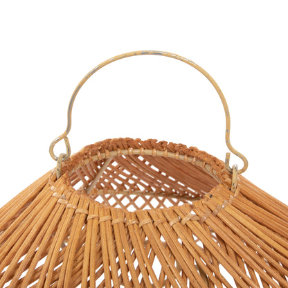 RATTAN HANGING CEILING LIGHT IN SAND BEIGE COLOR D58.5x31
