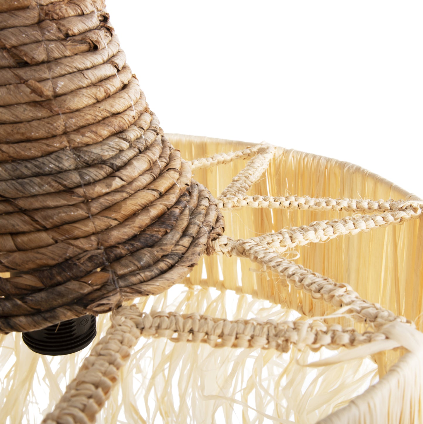 CEILING PENDANT LAMP WITH FRINGES DRIED PALM FIBERS Ø41x34