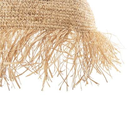 CEILING PENDANT LAMP WITH FRINGES DRIED PALM FIBERS Ø41.5x48