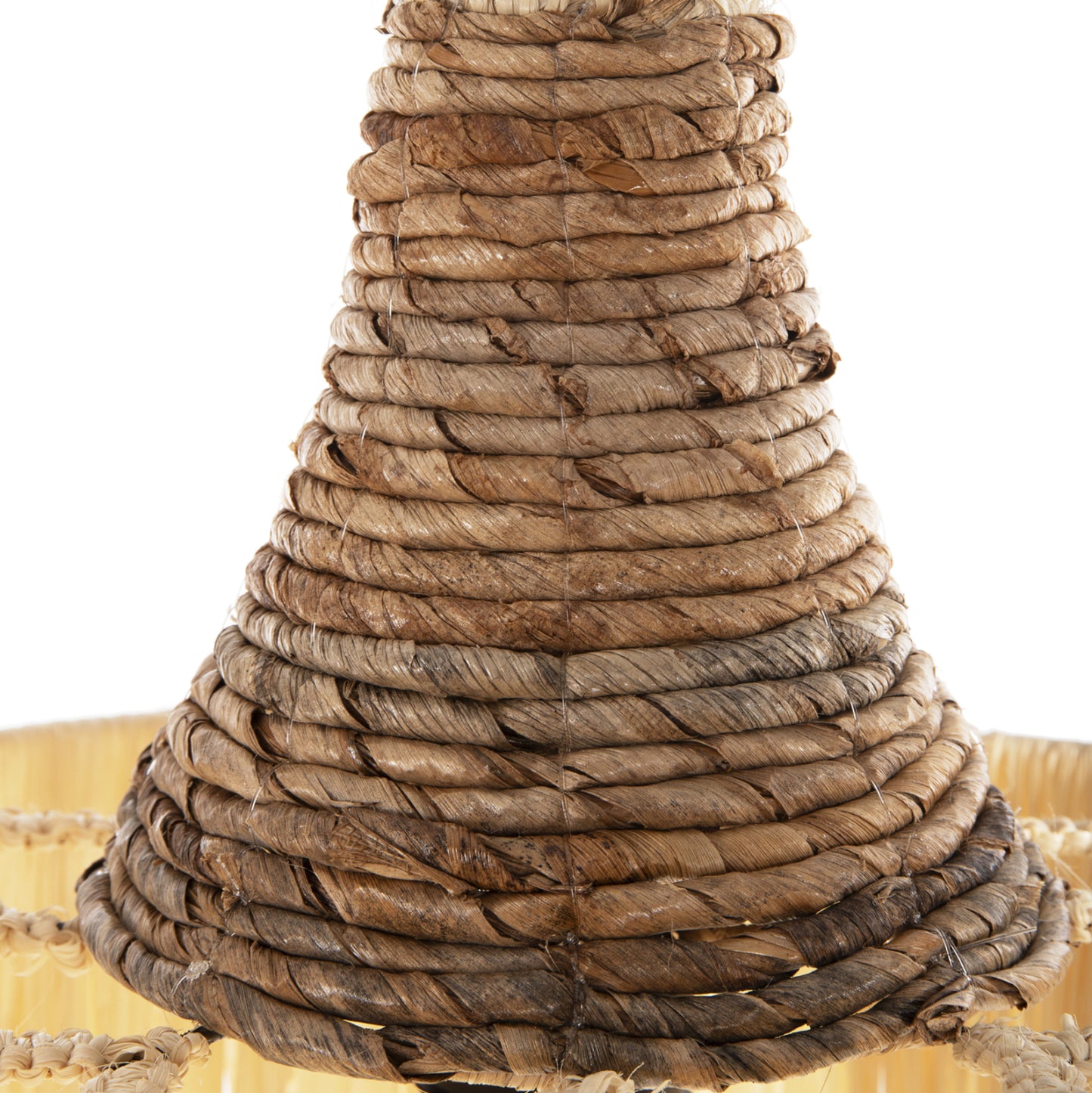 CEILING PENDANT LAMP WITH FRINGES DRIED PALM FIBERS Ø41x34