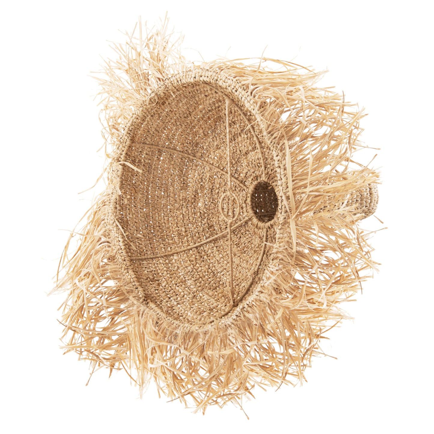 CEILING PENDANT LAMP WITH FRINGES DRIED PALM FIBERS Ø41.5x48