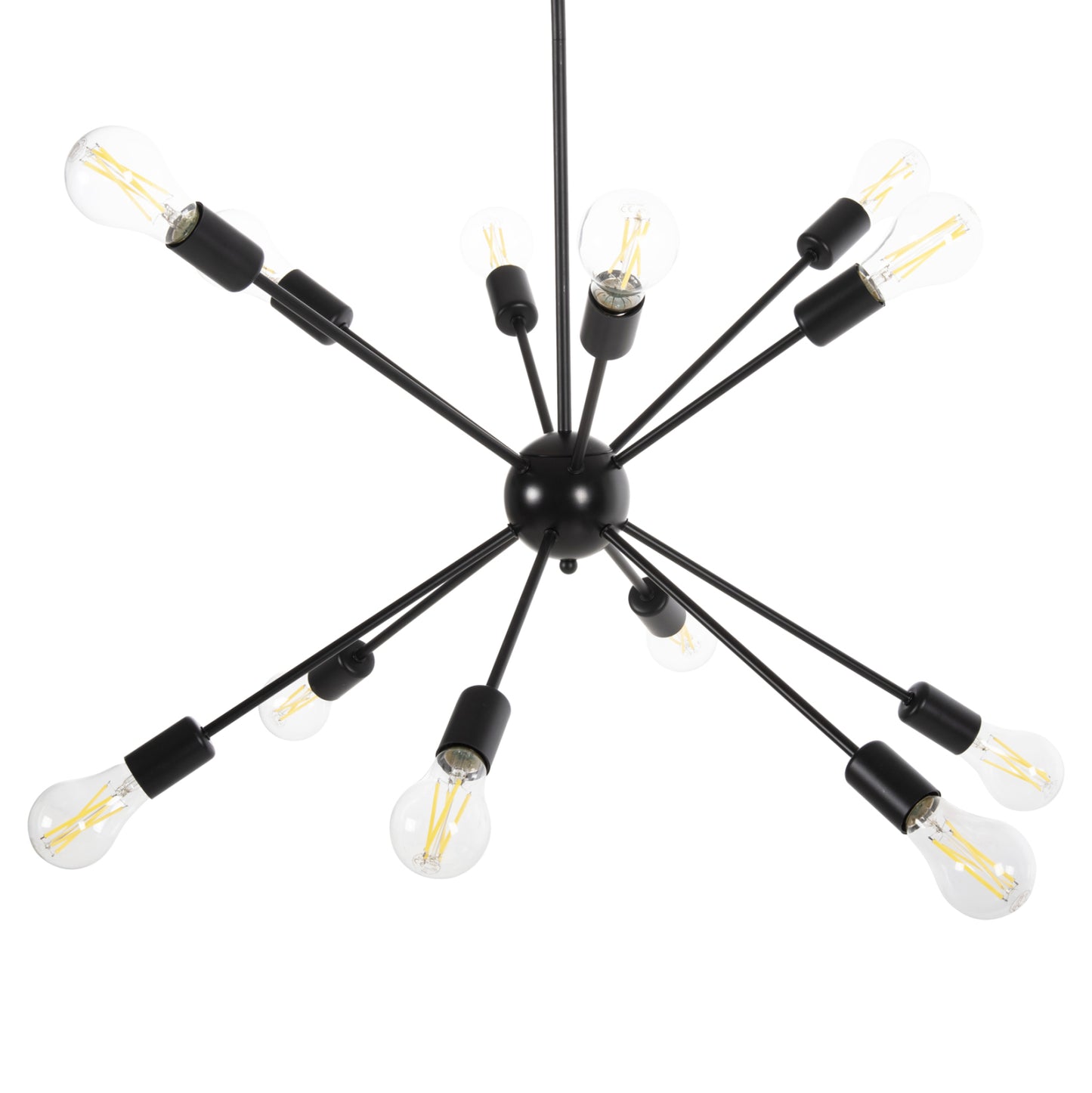 CEILING LAMP MULTI-LIGHT PENDANT METAL BLACK Φ85x115