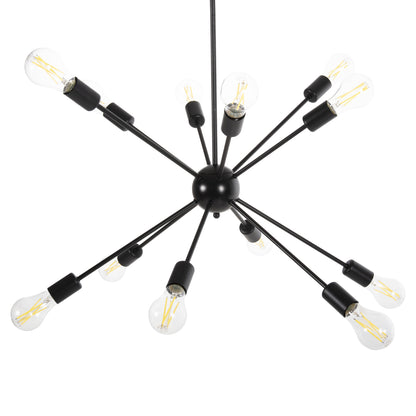 CEILING LAMP MULTI-LIGHT PENDANT METAL BLACK Φ85x115