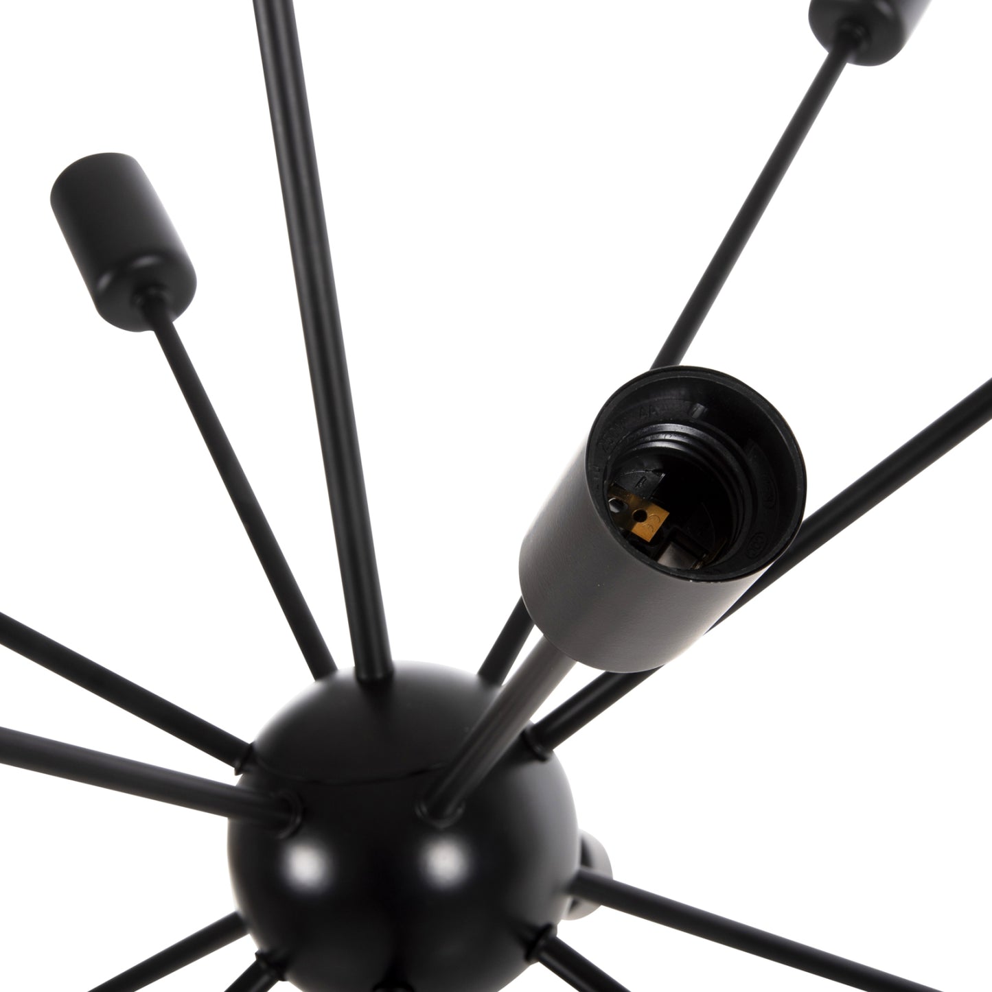 CEILING LAMP MULTI-LIGHT PENDANT METAL BLACK Φ85x115