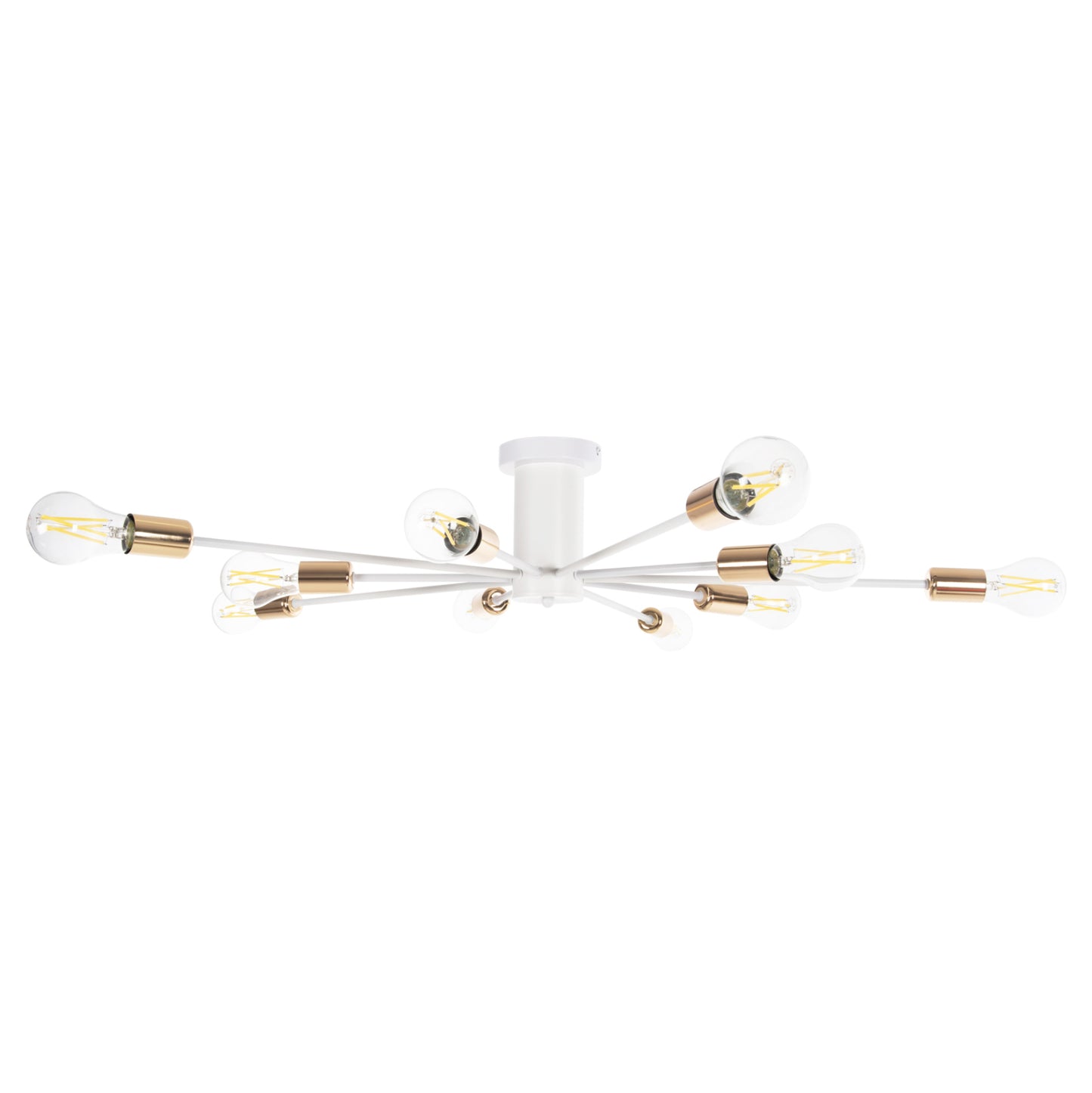 ΦΩΤΙΣΤΙΚΟ ΟΡΟΦΗΣ ΚΡΕΜΑΣΤΟ ΠΟΛΥΦΩΤΟ 10ΦΩΤΟ ΛΕΥΚΟ ΜΕΤΑΛΛΟ 18,5εκ