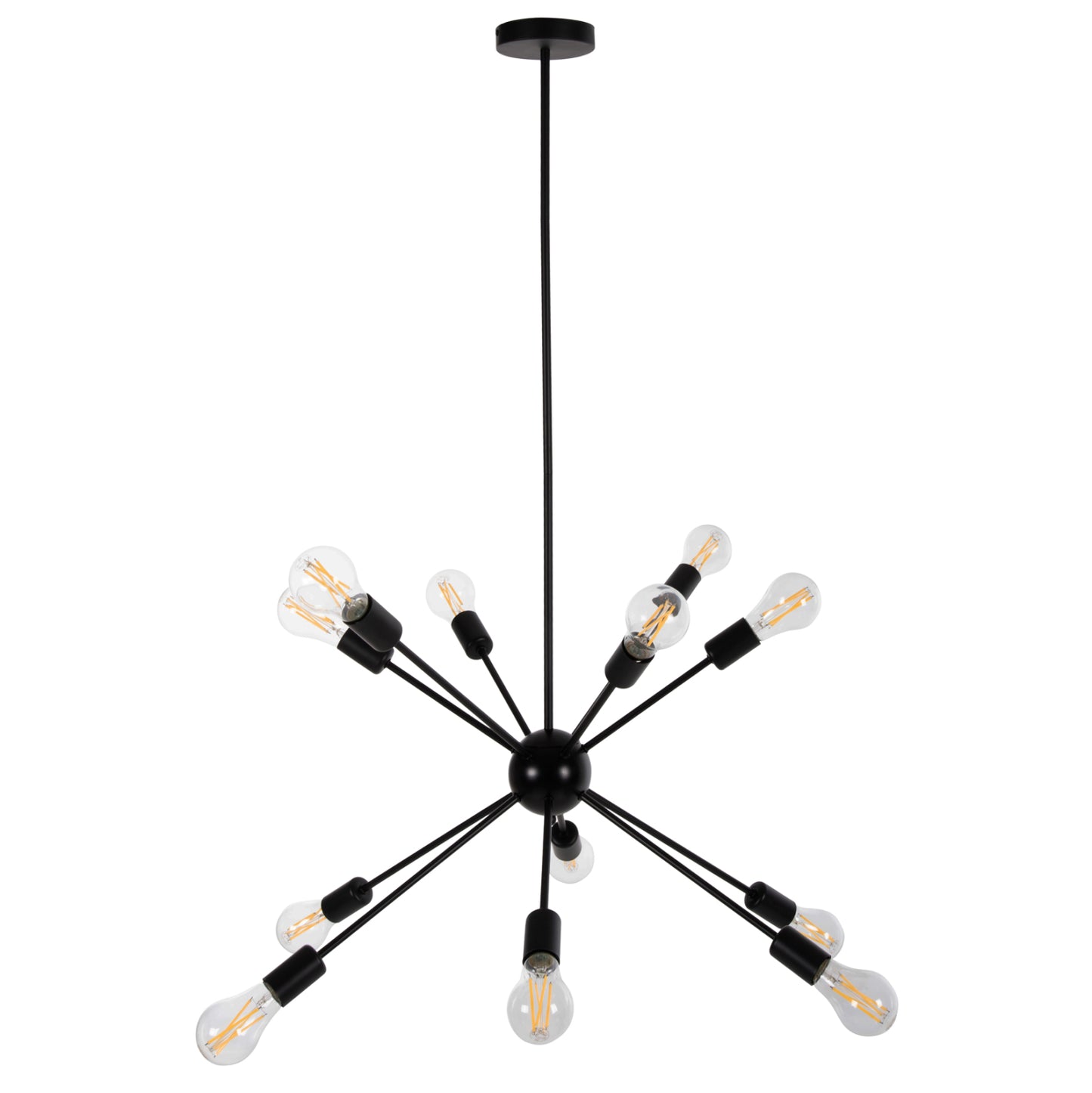 CEILING LAMP MULTI-LIGHT PENDANT METAL BLACK Φ85x115