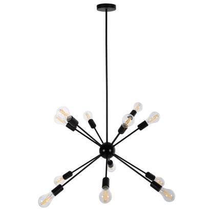 CEILING LAMP MULTI-LIGHT PENDANT METAL BLACK Φ85x115