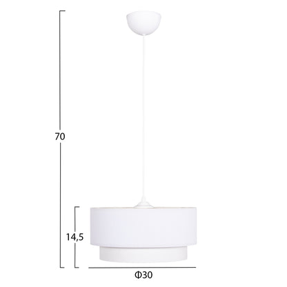 ΦΩΤΙΣΤΙΚΟ ΟΡΟΦΗΣ ΚΥΛΙΝΔΡΙΚΟ KRIKS HM4707.01 PVC ΣΕ ΛΕΥΚΟ Φ30x70Υεκ.