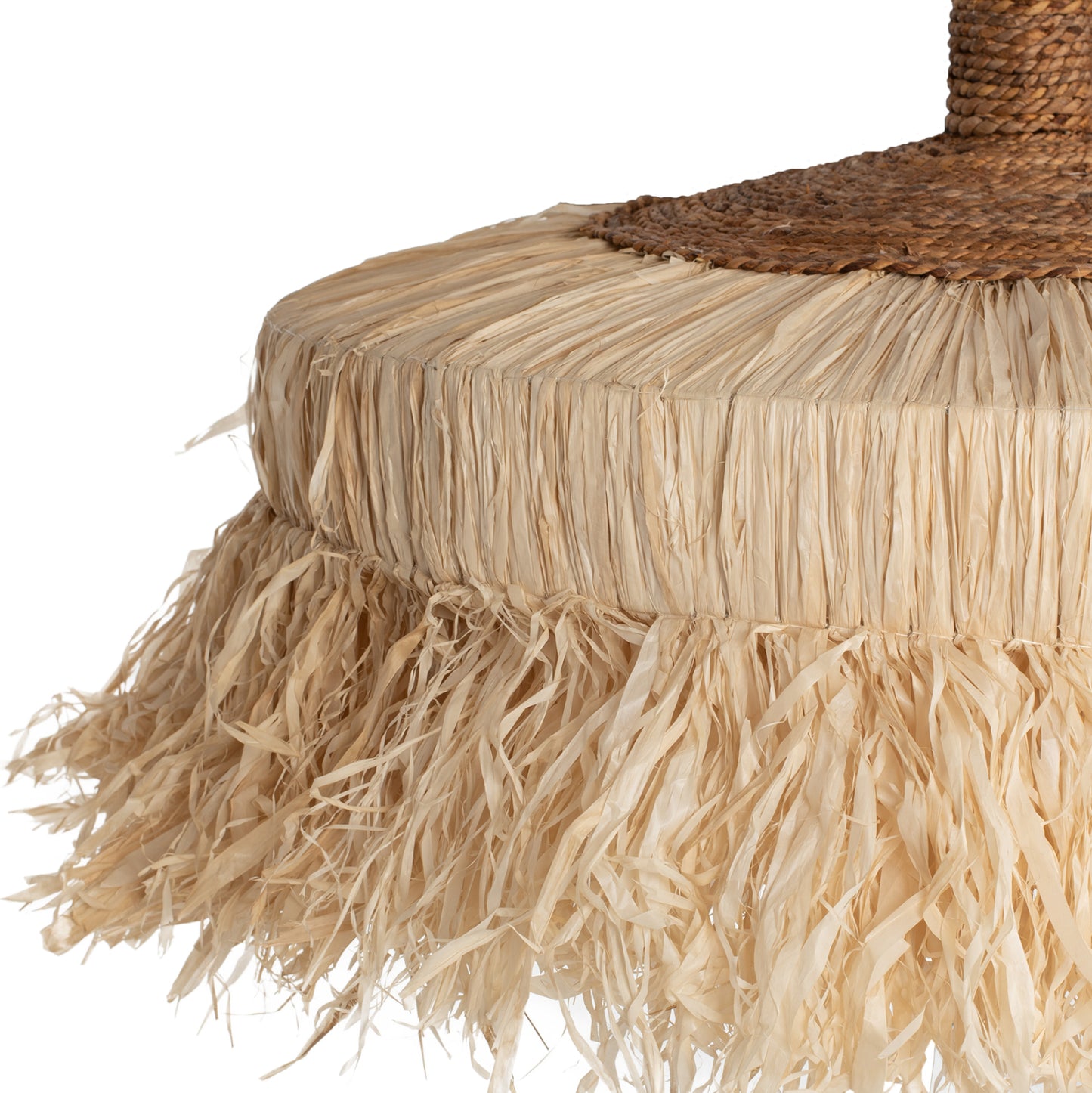 CEILING LIGHT CYLINDRICAL SISAL FIBRE SHADE IN NATURAL 80x80x45