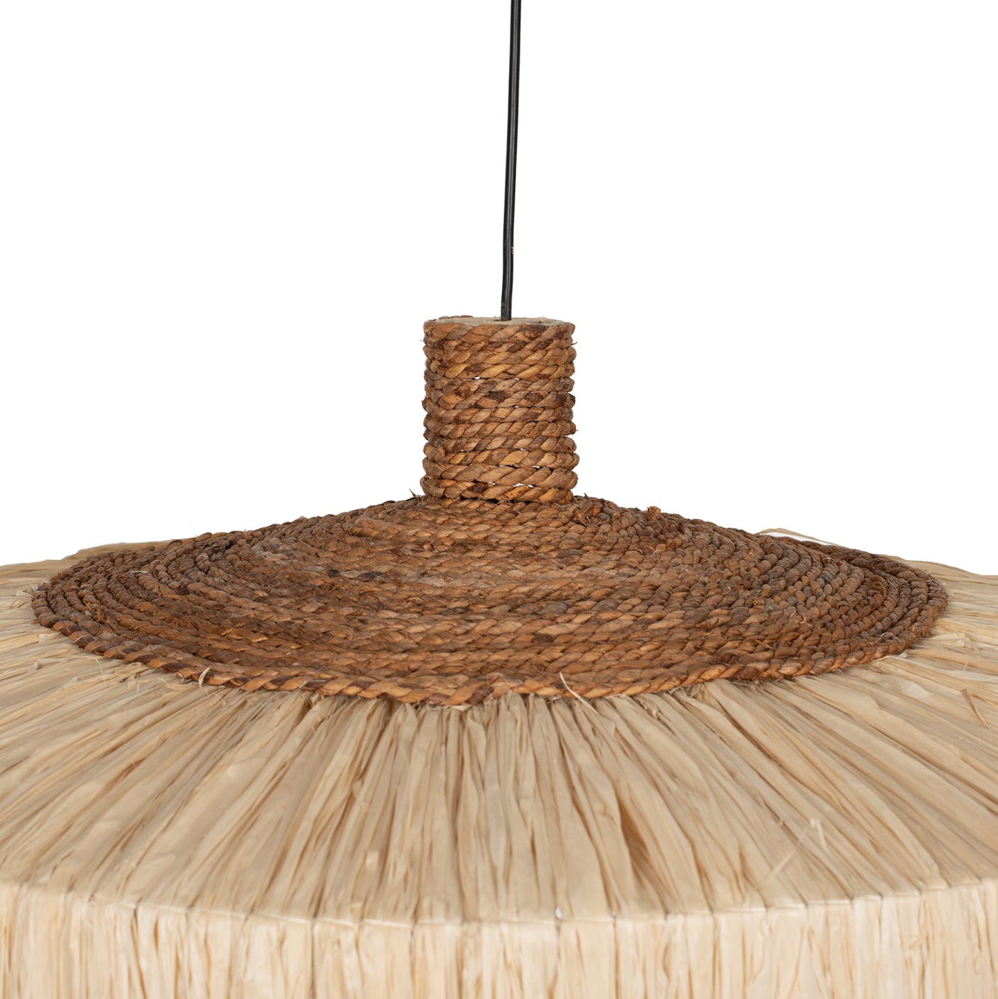 CEILING LIGHT CYLINDRICAL SISAL FIBRE SHADE IN NATURAL 80x80x45