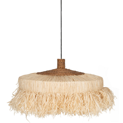 CEILING LIGHT CYLINDRICAL SISAL FIBRE SHADE IN NATURAL 80x80x45